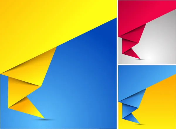 Origami abstrato discurso vetor fundo — Vetor de Stock