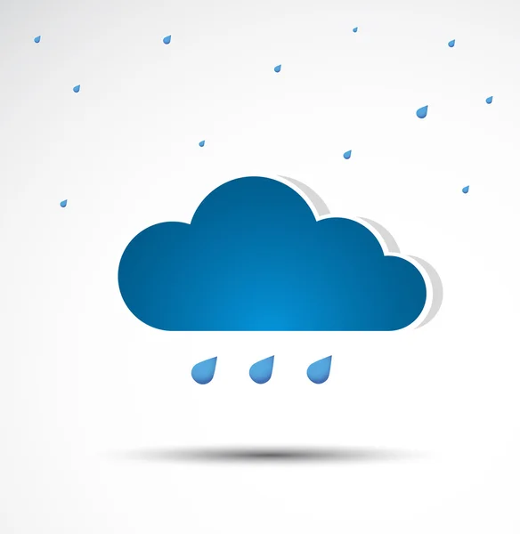 Det regnar. Cloud-ikonen. vektor — Stock vektor