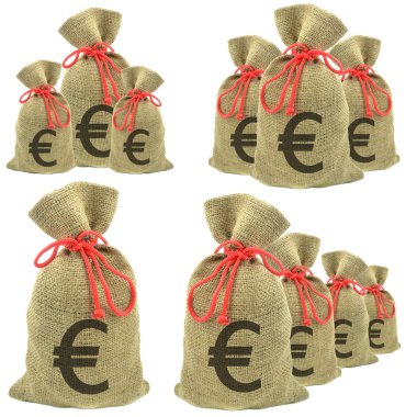 Çantalar dolusu para ile euro