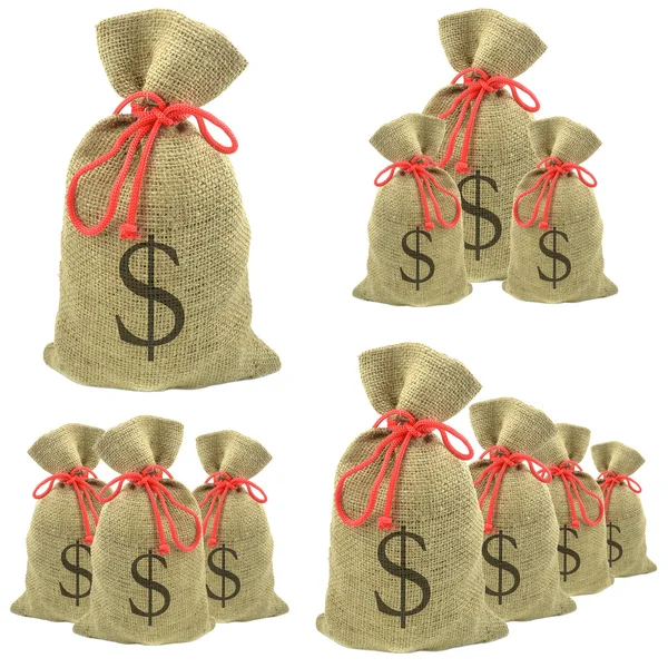 stock image Bags of money with dollars