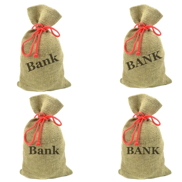 Bags of bank money — Stock Photo, Image