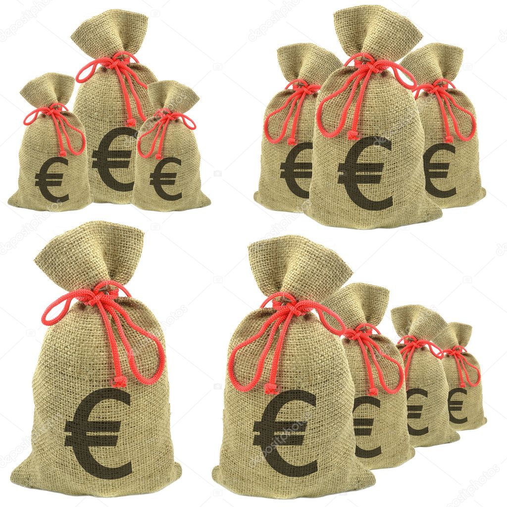 Borse di denaro con Euro - Foto Stock: Foto, Immagini © gcpics