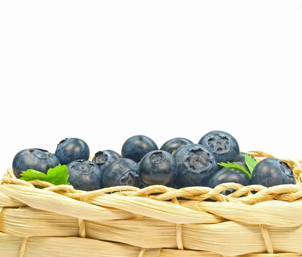 Blueberries in a basket — Stock Photo, Image