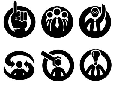 Expert opinion, decision or tip symbols clipart