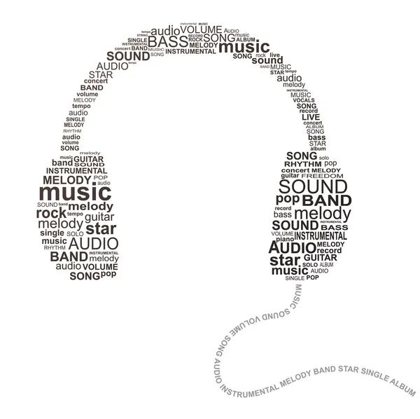 Typografia słuchawki — Wektor stockowy