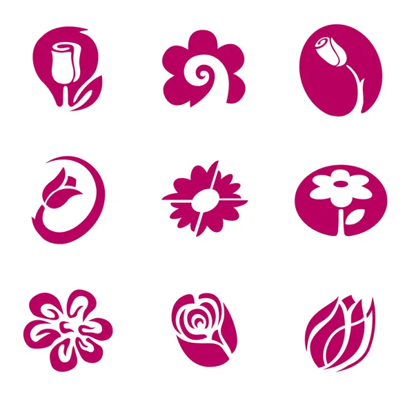 Fleur et éléments floraux — Image vectorielle