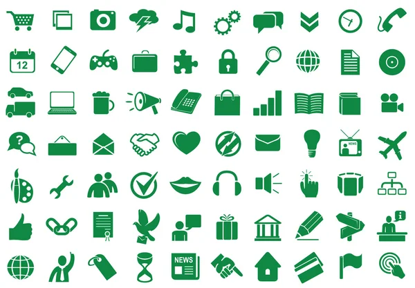 Zestaw funkcjonalności i używane ikony — Wektor stockowy