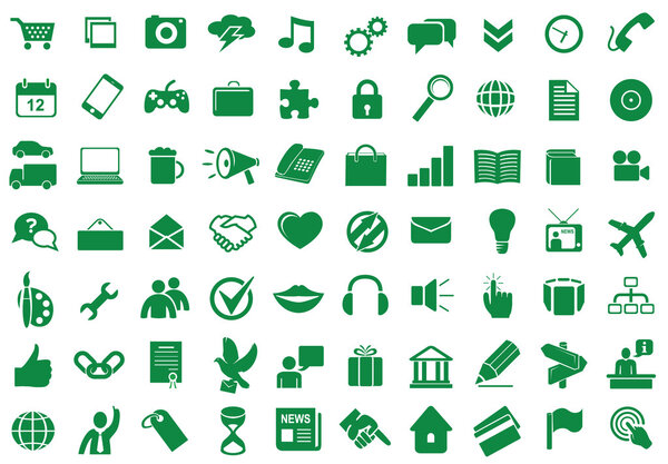 Set of functional and used web icons