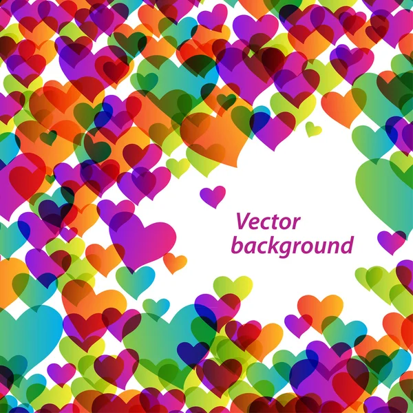 Modern-ljus-bakgrund-hjärtan — Stock vektor