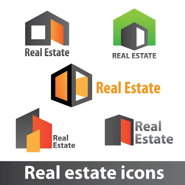Immobilier-icônes — Image vectorielle