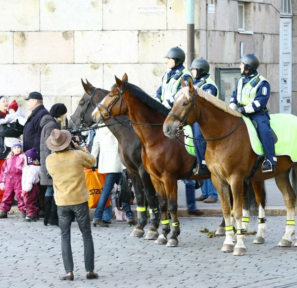 Vánoční ulice v Helsinkách — Stock fotografie
