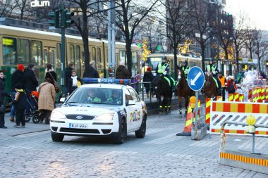 Traditional Christmas Street opening in Helsinki clipart