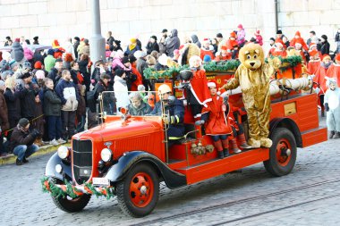 Helsinki, Finlandiya - 20 Kasım: geleneksel Noel sokak op