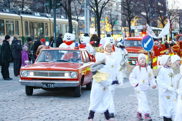 Boże Narodzenie ulicy w Helsinkach — Zdjęcie stockowe