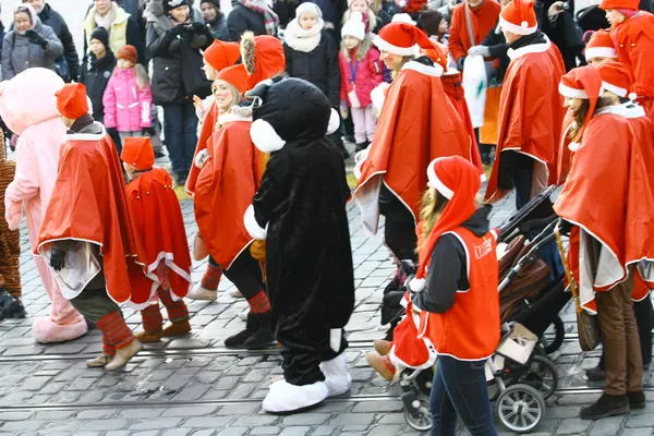 Traditionele kerst straat openen in helsinki — Stockfoto