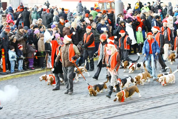 Christmas Street opening in Helsinki — Stock Photo, Image
