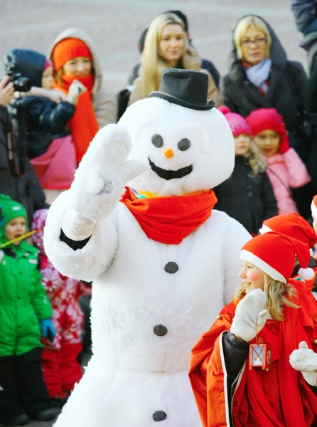 Noel Helsinki'de açılış sokak — Stok fotoğraf