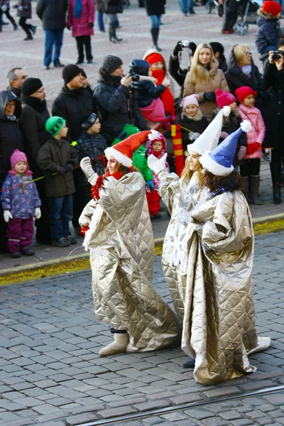 Різдво вулиці відкриття в Гельсінкі — стокове фото