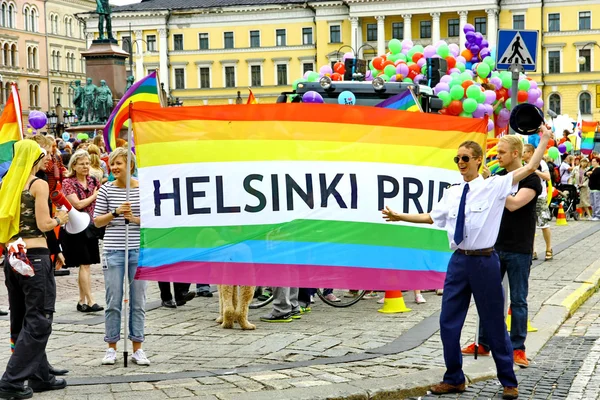 Helsinky hrdost gay parade — Stock fotografie