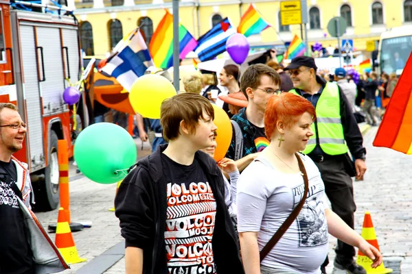 Helsinky hrdost gay parade — Stock fotografie