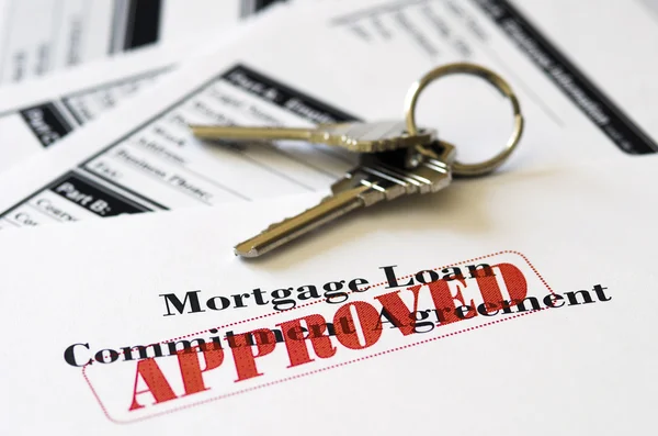 Document de prêt hypothécaire immobilier approuvé — Photo