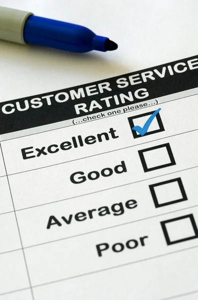 Отличный рейтинг обслуживания клиентов — стоковое фото