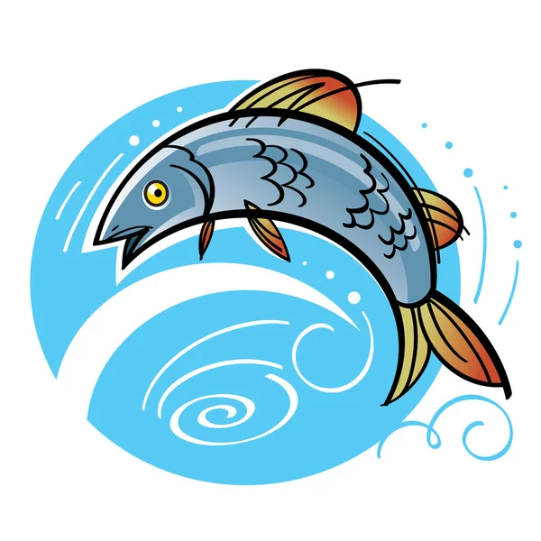 Fish salmon — Stock Vector