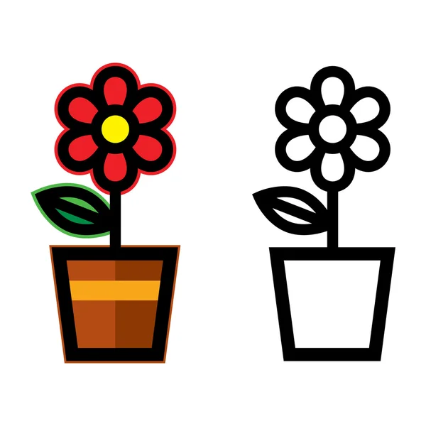 Flower Pot — Stock Vector