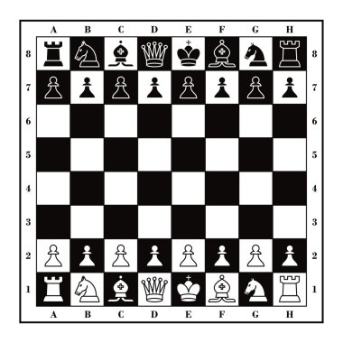 Set of Chess figures clipart