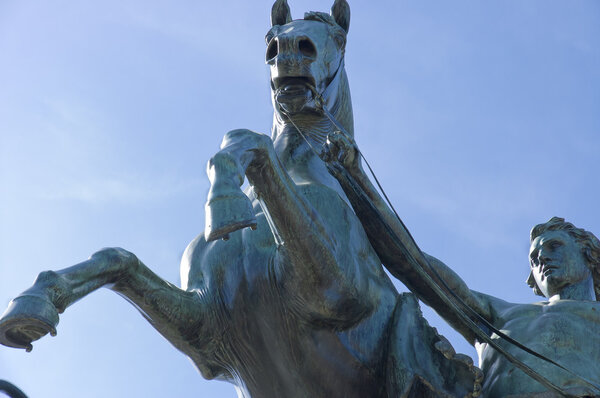 Horse tamer sculpture details