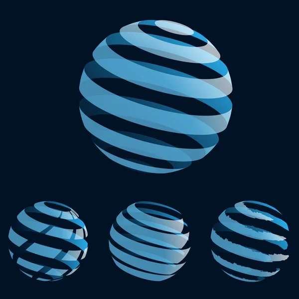 Modrá planeta ikony — Stockový vektor