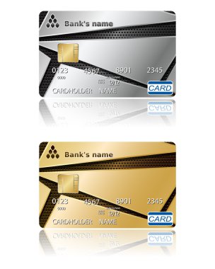 Credit cards. Vector illustration. clipart