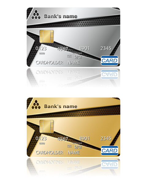 Credit cards. Vector illustration.