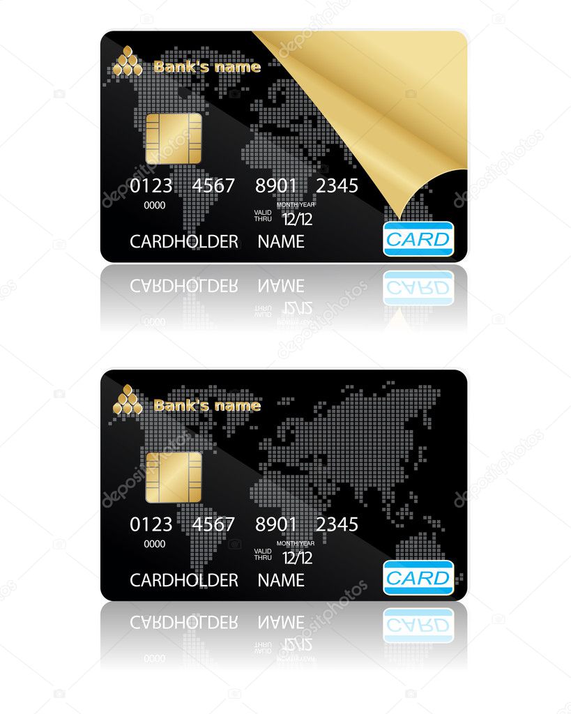 Credit cards. Vector illustration.