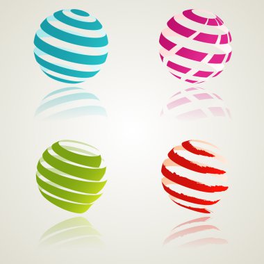 Abstract color icons clipart