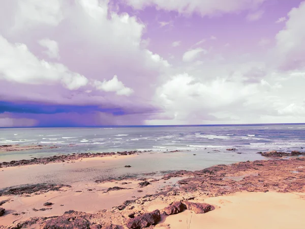 在西班牙，aandalusia 的海岸线上的风暴, — 图库照片
