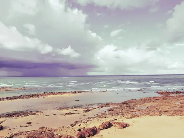 Vihar a tengerpartja, Spanyolország, aandalusia, — Stock Fotó