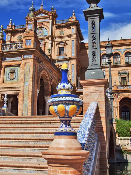 Sevilla, Andalusië, Spanje, Spaanse plein "plaza de espana" — Stockfoto
