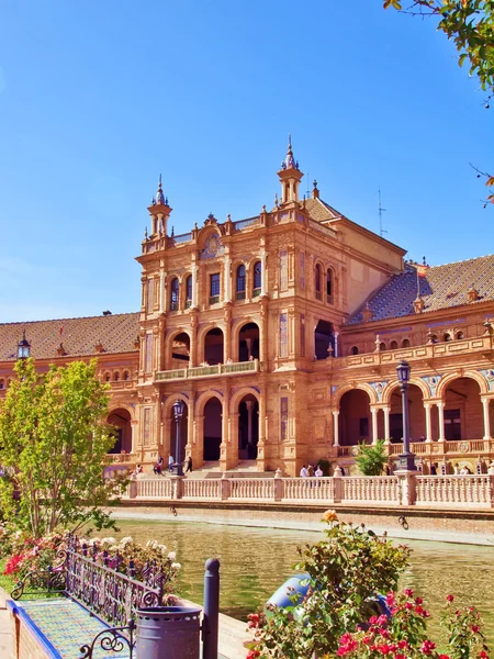 Spaanse plein (plaza de espana), Sevilla, Andalusië, Spanje — Stockfoto