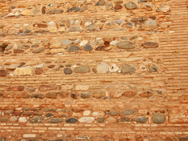 Textures masonry of Alcazaba (Military quarter) in the Alhambra, — Stock Photo, Image