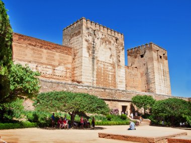 Alcazaba Kalesi, Granada 'daki Alhambra, Endülüs, İspanya