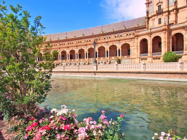Famous Plaza de Espana, Sevilla, Španělsko — Stock fotografie