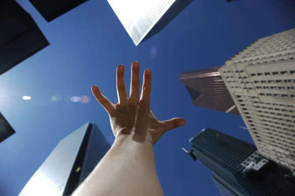 Reaching out the skyscrapers — Stock Photo, Image