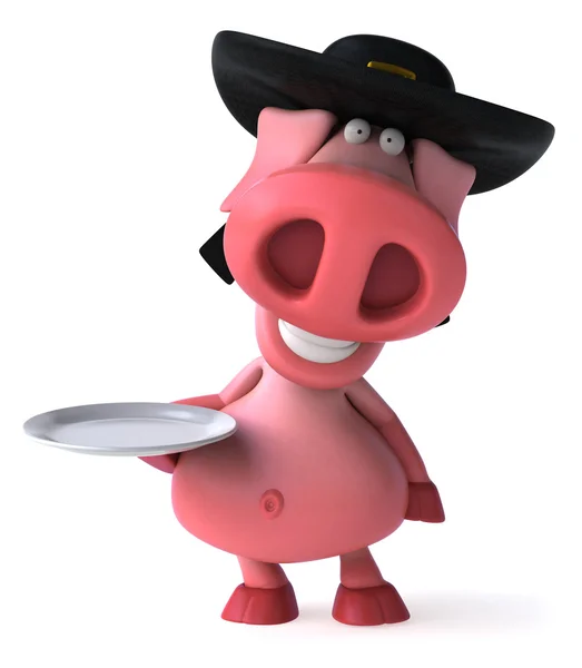 幸せな豚の 3 d イラストレーション — ストック写真