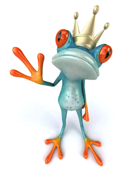 Fun prince charming frog — Stock Photo, Image