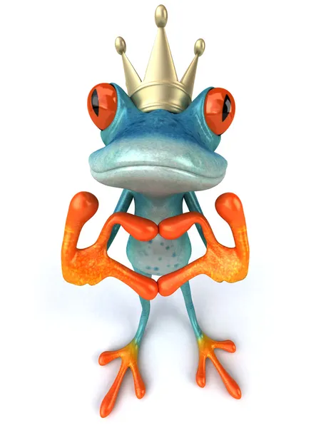개구리 보여주는 사랑 킹 — 스톡 사진
