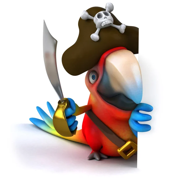 Pirata de papagaio divertido — Fotografia de Stock