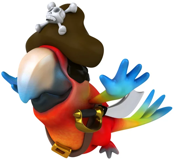 Веселый попугай-пират — стоковое фото