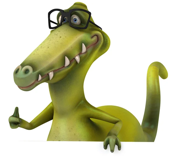 Dinozaur i okulary — Zdjęcie stockowe