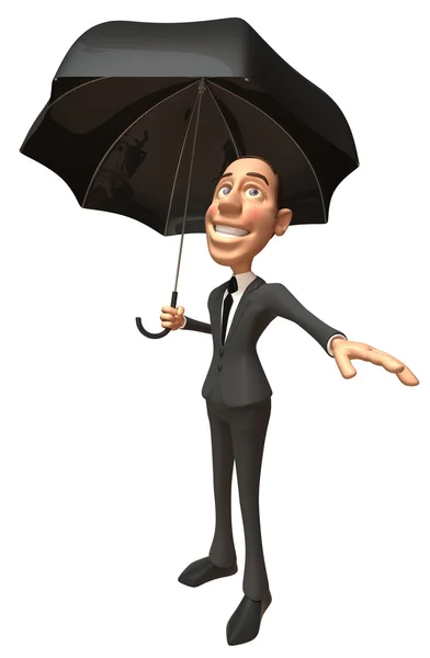 Üzleti ember gazdaság esernyő — Stock Fotó